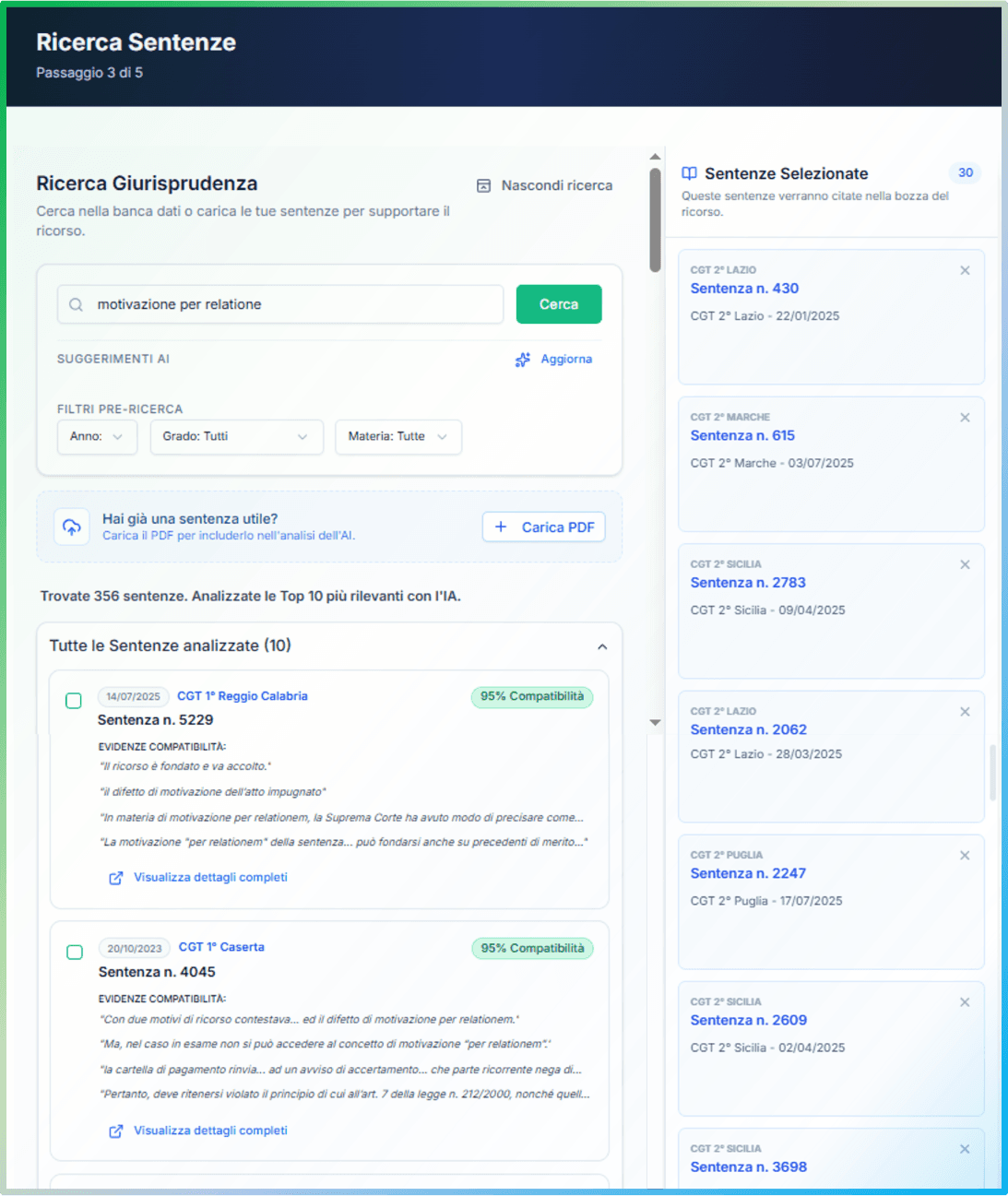 Giurisprudenza mirata e compatibilità
