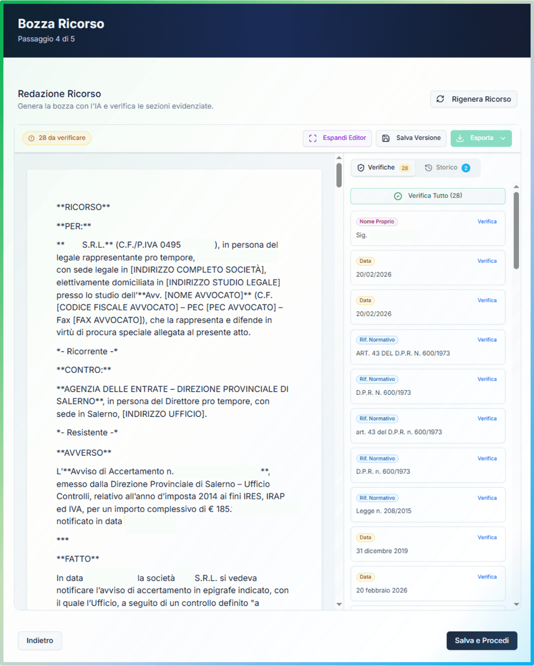 Fine della sindrome da foglio bianco